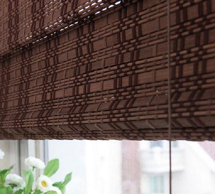 Roman style hot sale bamboo slat blinds / bamboo roll up blinds