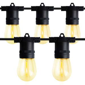 High quality Waterproof connectable outdoor 48FT EU plug edison bulb vintage led bulb e27 string light