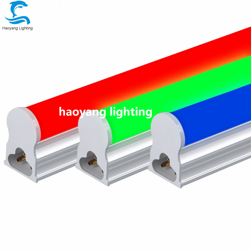 OEM&ODM 2 3 4 ft rgb  hot selling coloure LED tube light Integrated rgb T5 led tube lamp