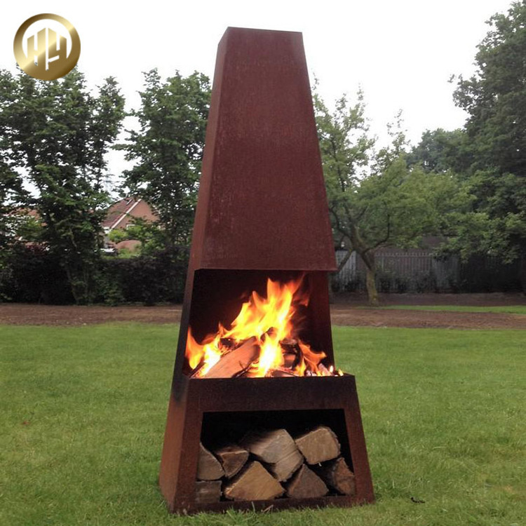 Garden Outdoor Metal Stand Welding Simple Wood Burning Heater Fire Pit tabletop fire pit