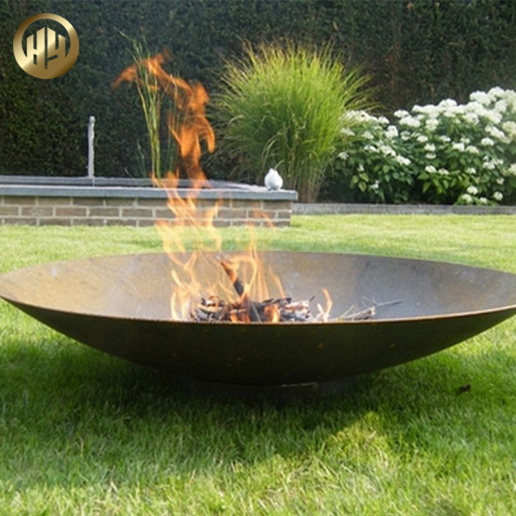 Barbecue Round BBQ Grill Design Corten Steel Laser Cut Heating Fire Pit Table