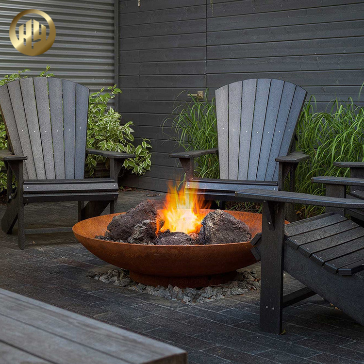 Barbecue Round BBQ Grill Design Corten Steel Laser Cut Heating Fire Pit Table