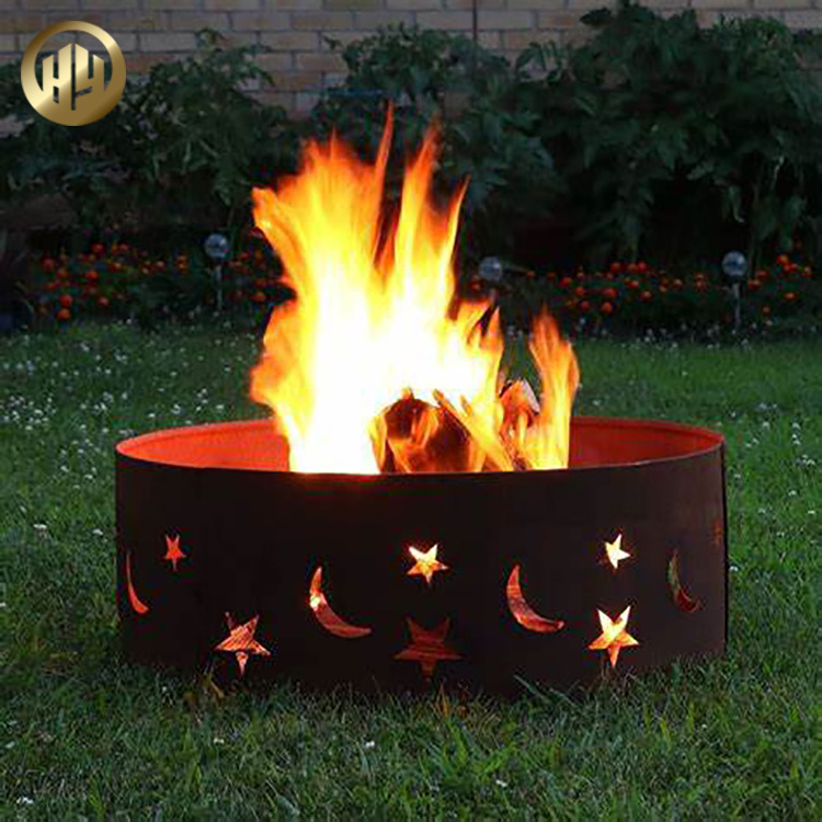 Modern Style Custom Pattern Outdoor Metal Heating Fire Ring