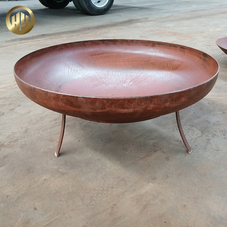 Factory Direct Sales High Quality 2mm Thickness Corten Steel Round Fire Pit steel round large patio fire pit