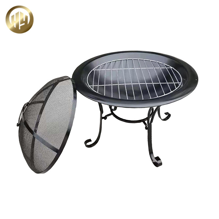 simple round  Corten Steel Rusty Barbecue Grill Metal Wood Burning Heater Fire Pit