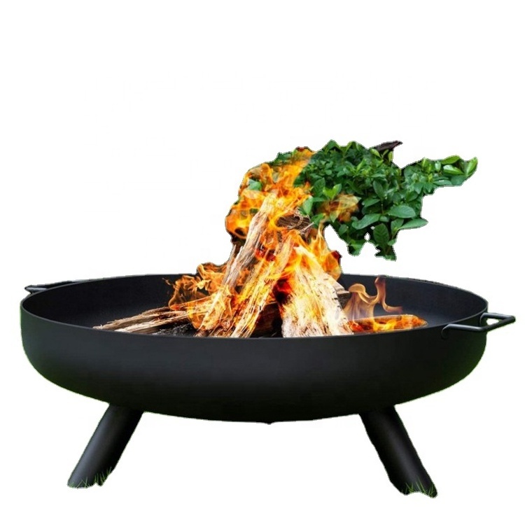 portable pizza oven Camping Carbon Steel Metal Round Raised Wood Burning Heating Fire Pit