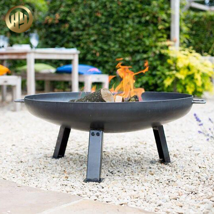 portable pizza oven Camping Carbon Steel Metal Round Raised Wood Burning Heating Fire Pit