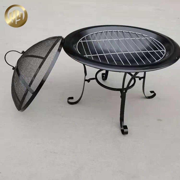 simple round  Corten Steel Rusty Barbecue Grill Metal Wood Burning Heater Fire Pit