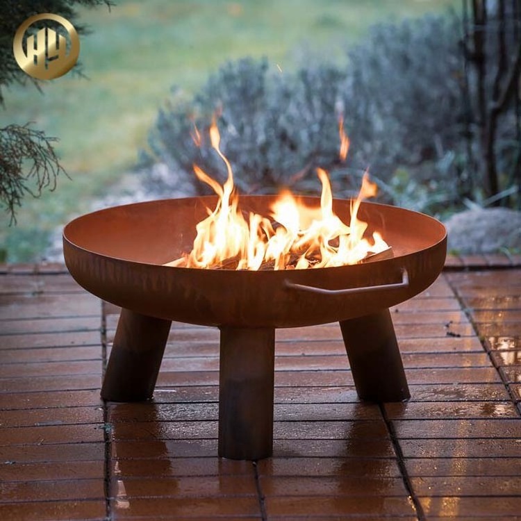 bbq grills Garden Rusty Metal Raised Corten Steel Wood Burning Barbecue Fire Pit