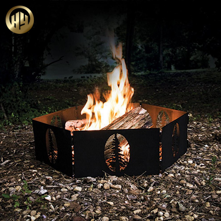 Modern Style Custom Pattern Outdoor Metal Heating Fire Ring