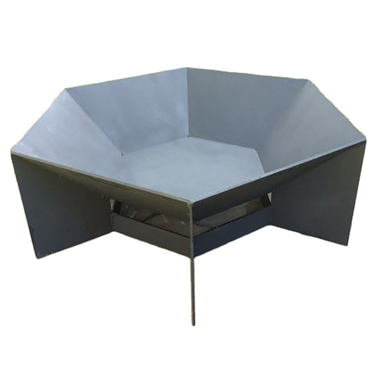 Hexagon Powder Coating Metal Courtyard Barbecue Warming Corten Steel Fire Pit