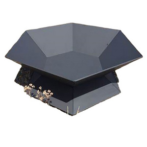 Outdoor Powder Coating Metal Hexagon Wood Burning Barbecue Fire Pit Table Top