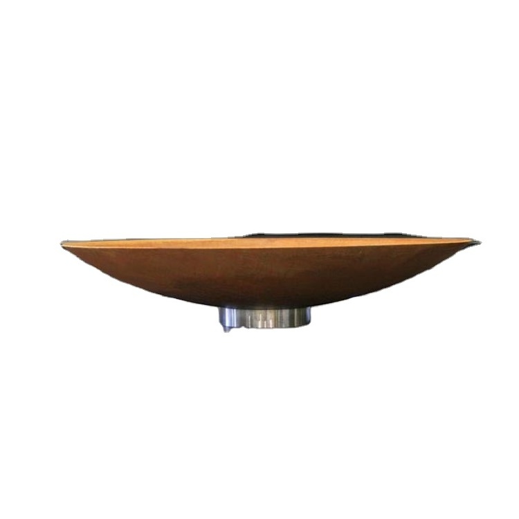 Outdoor Round Metal Corten Steel Grill BBQ Heating Table Top Fire Bowl