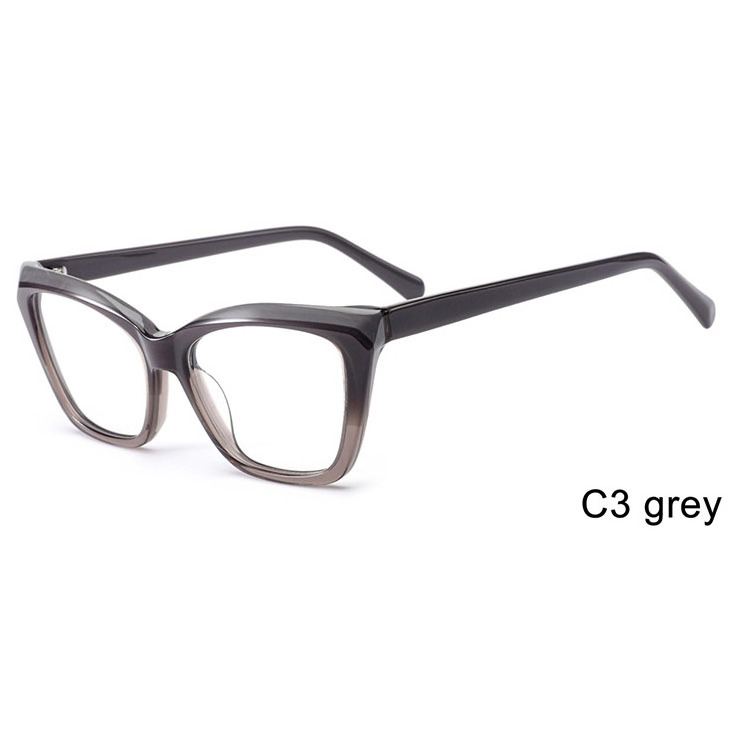 women acetate cat eye photochromic photogrey optical frame anti blue light eyewear photogrey anti reflection glasses