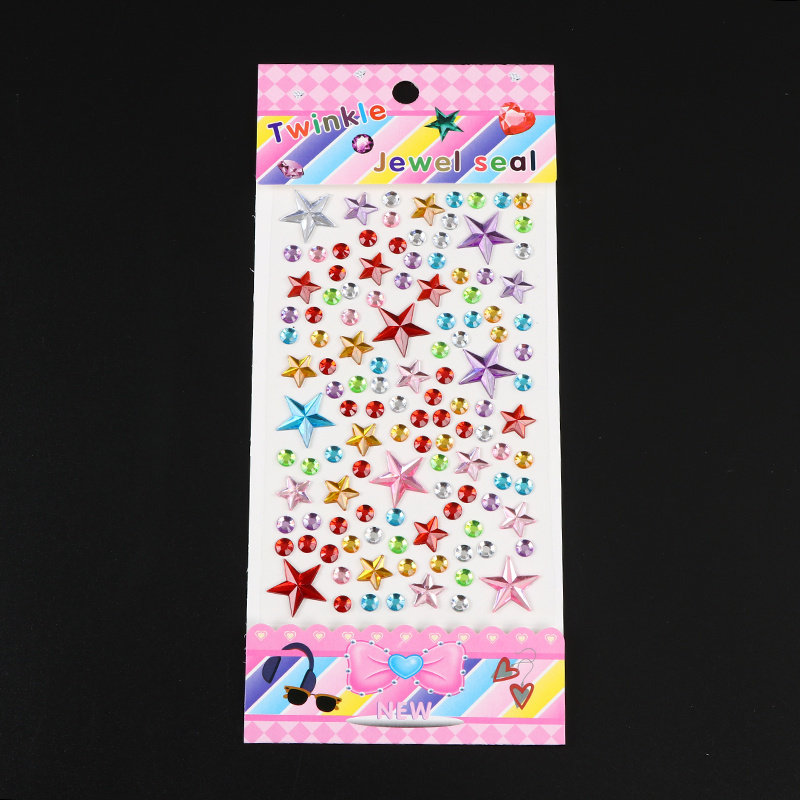 Decoration Shiny Bling Self Adhesive Glitter Crystal Sheets Rhinestone Gemstone Drill Sticker