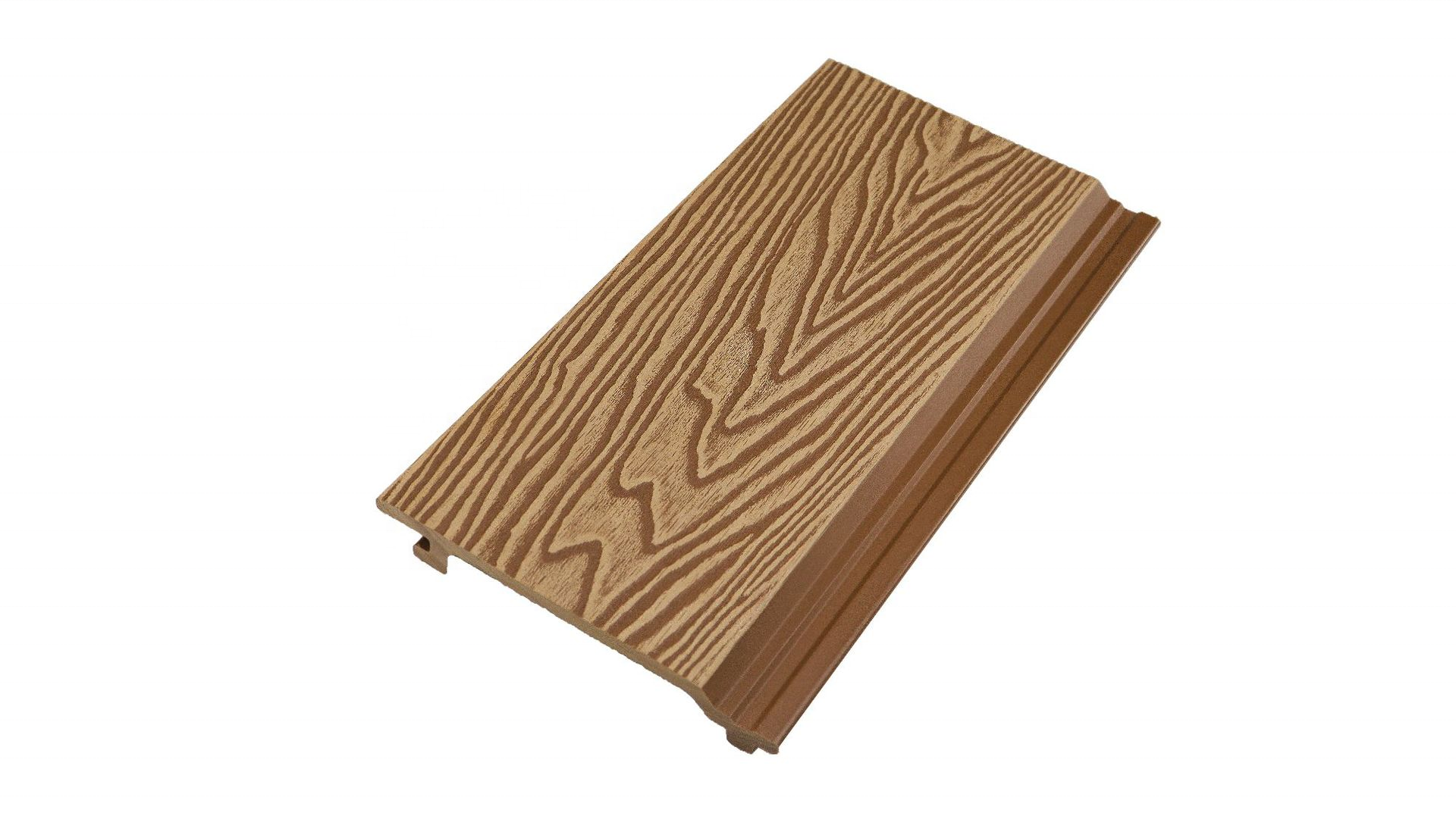 Wholesale exterior 3D embossed wood grain wpc wall cladding waterproof wood plastic composite facade panel