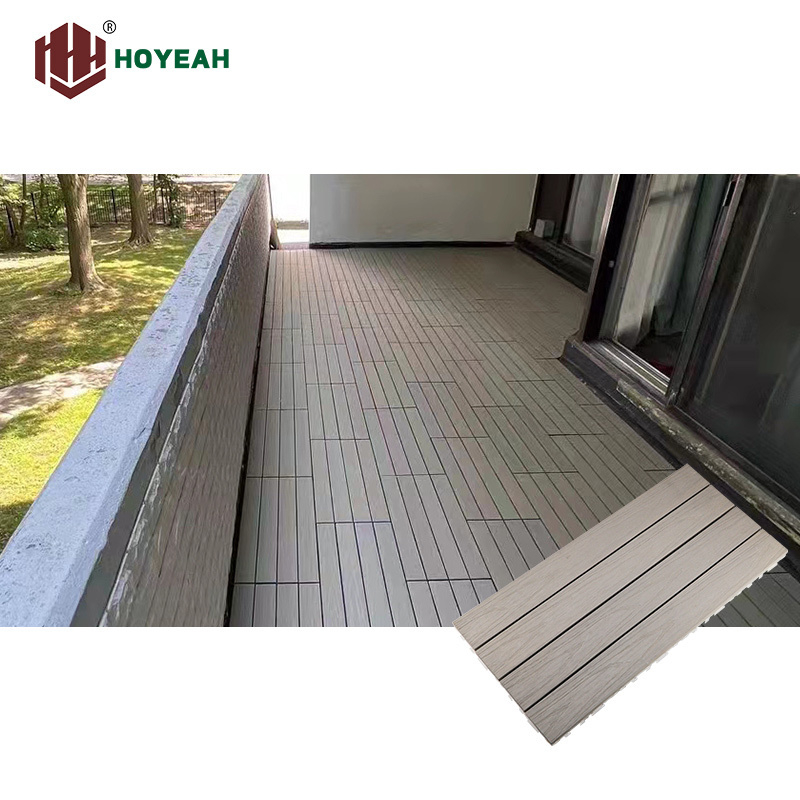 Wholesale wood plastic composite decking waterproof wpc interlock deck tiles for garden