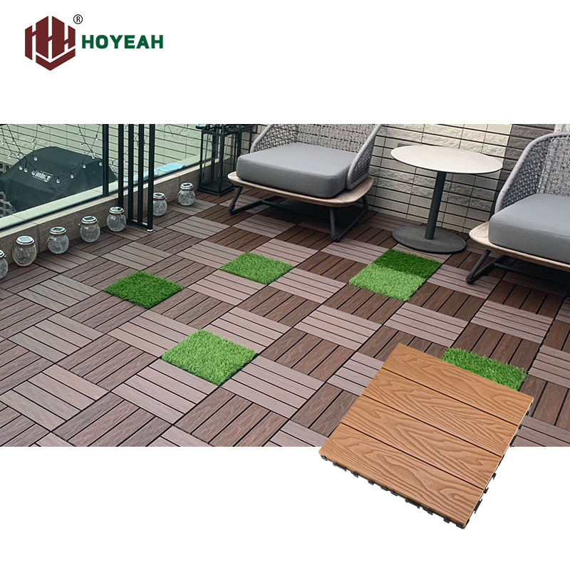 Outdoor Eco friendly WPC Diy Decking Tiles