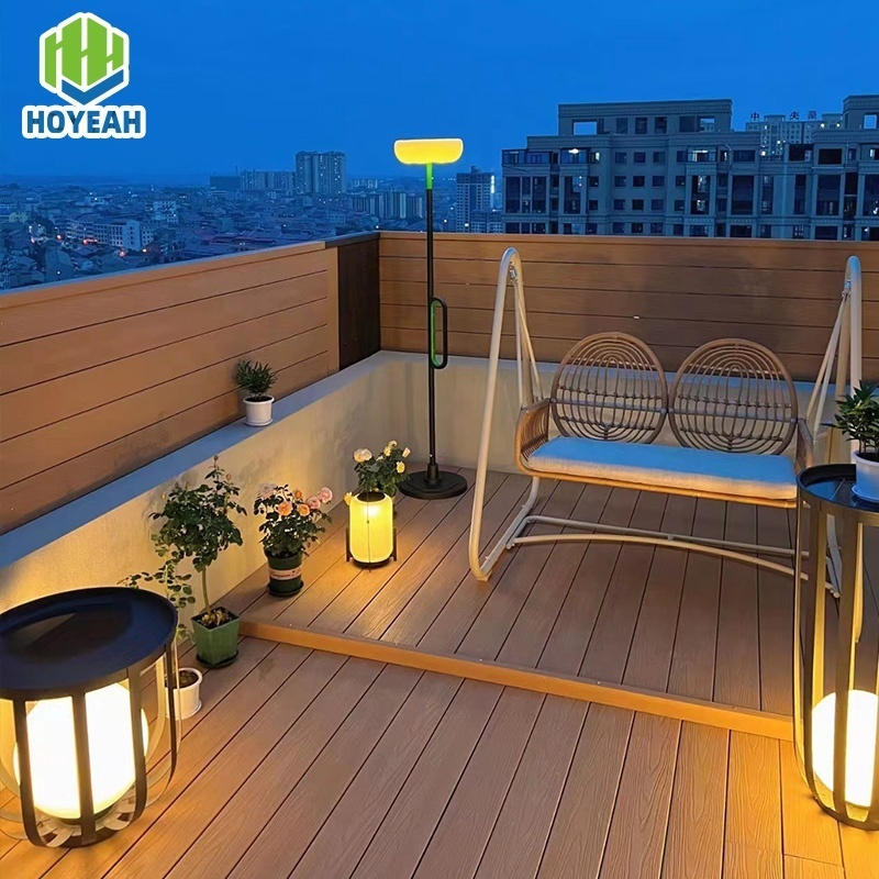 Hoyeah hot aluminum wood plastic co-extruded composite decking high-grade durable waterproof outdoor wpc deck