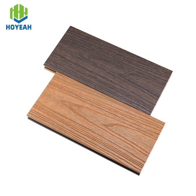 Hoyeah hot aluminum wood plastic co-extruded composite decking high-grade durable waterproof outdoor wpc deck