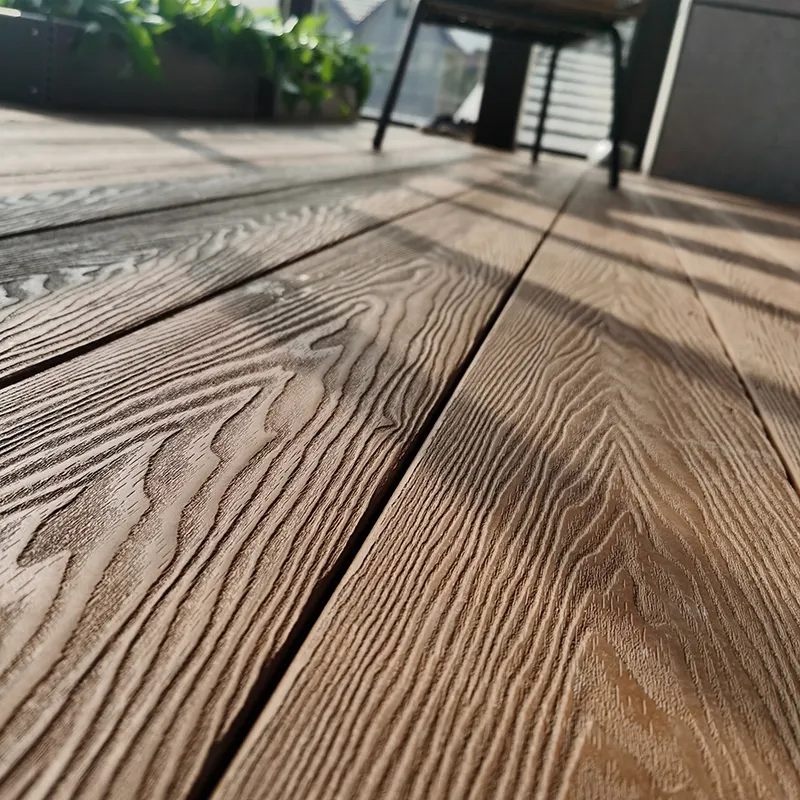 Factory Supply Waterproof Wood Plastic Composite Decking 3D Embossed Wood Grain Outdoor WPC Flooring