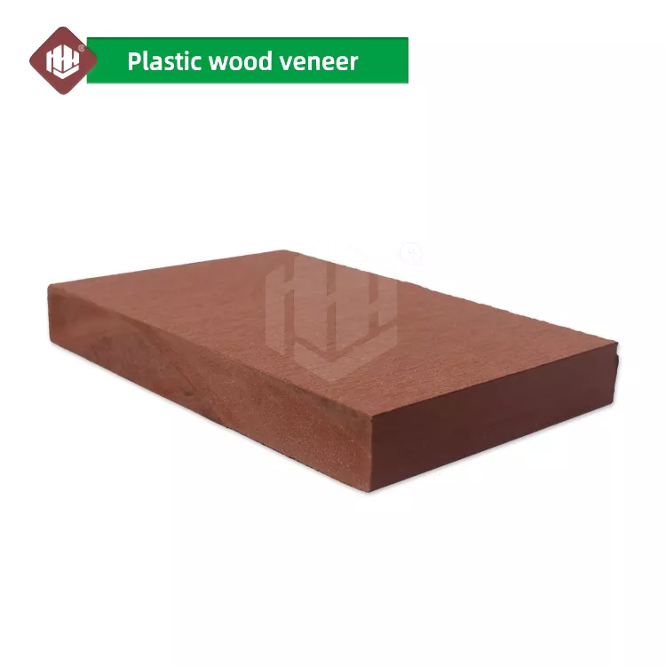 Hoyeah hot sale 150*20 solid Wood Plastic Composite Decking wpc batten bar wood veneer for patio