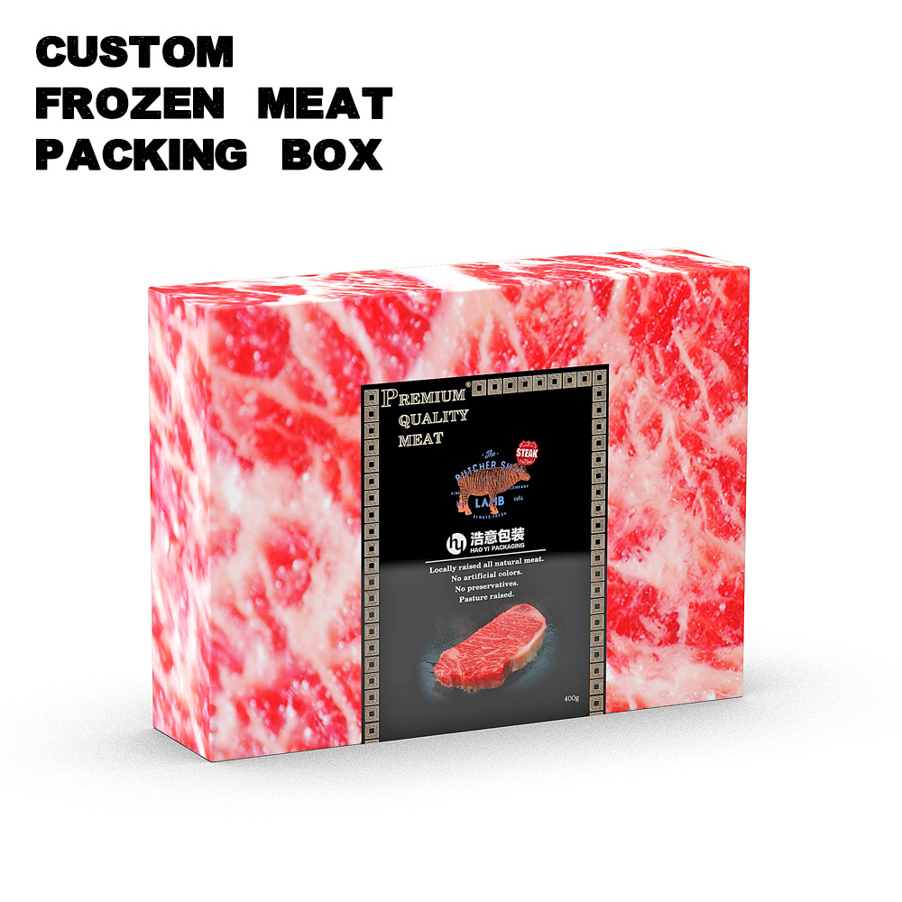 High Quality food grade Refrigerator Frozen meat pie packaging box Meat Products Mutton Frozen Packaging Box