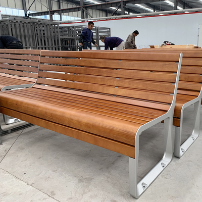 Manufacture Custom Public Patio Garden Bench Seat Wooden Outdoor Park Bench heavy-duty park bench