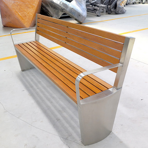 Factory Customized stainless steel plastic park wooden bench outdoor bench