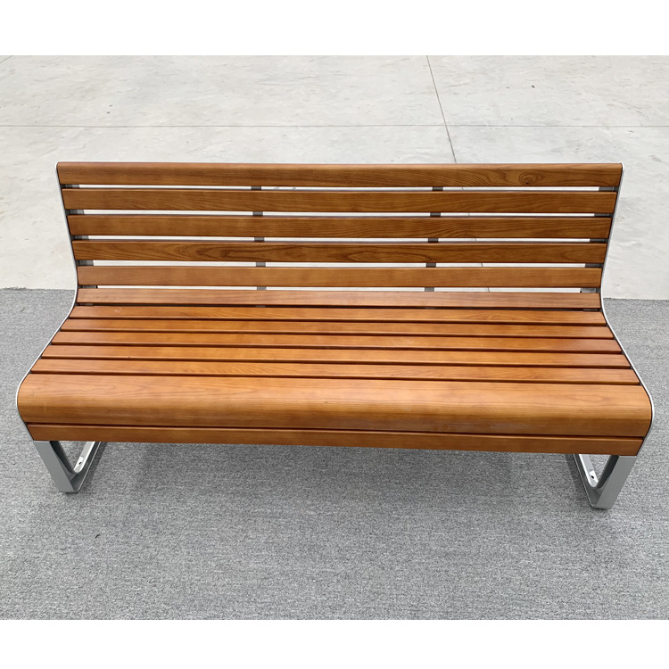 Manufacture Custom Public Patio Garden Bench Seat Wooden Outdoor Park Bench heavy-duty park bench