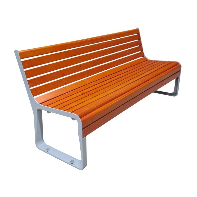 Modern leisure garden die cast metal outdoor commercial comfort bench park cast aluminum bench leg die cast aluminum bench