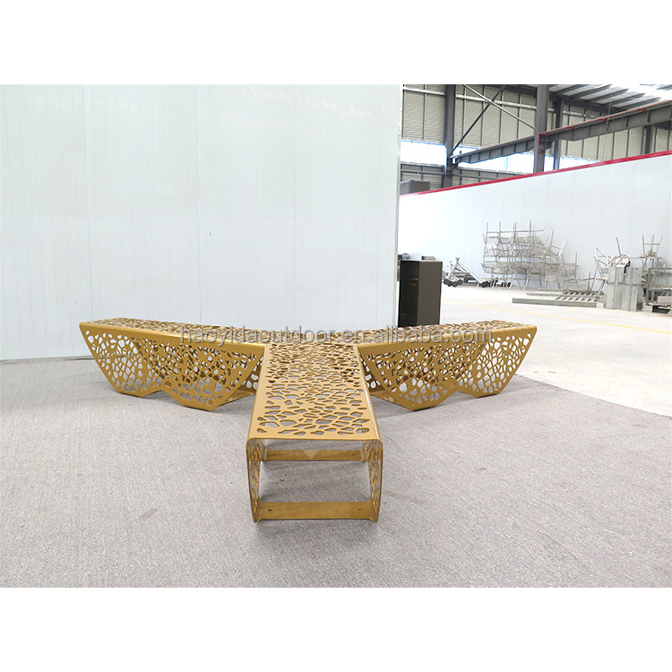 Factory Direct Sales Top Quality Garden Bench Outdoor Stainless Steel Seating Steel Bench Used Park Bench