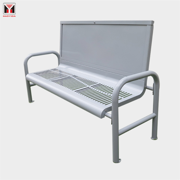 Hot Sale Outdoor Metal Chair Bench with Arms Advertising benches Outdoor Park Furniture Aluminium Bench