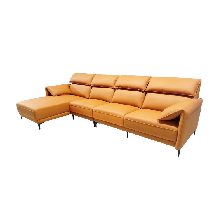 wholesale couch design for house L shape brown chase lounge chesterfield living room  sofa