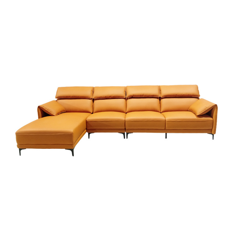 wholesale couch design for house L shape brown chase lounge chesterfield living room  sofa