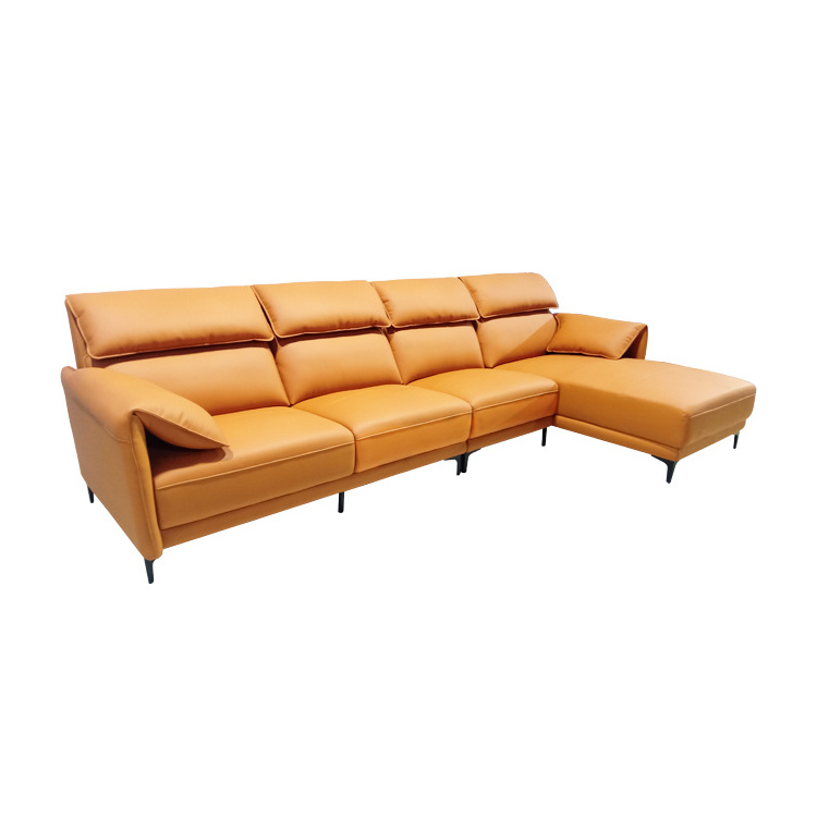 wholesale couch design for house L shape brown chase lounge chesterfield living room  sofa