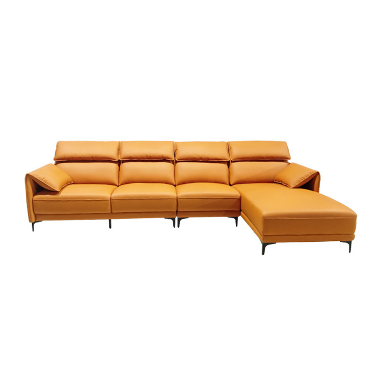 wholesale couch design for house L shape brown chase lounge chesterfield living room  sofa