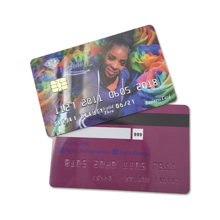 Custom Logo Embossed Number credit card style plastic business card printing