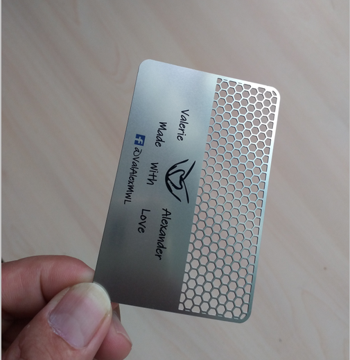 Factory high quality customized logo printing stainless steel grinder card laser engraving metal card