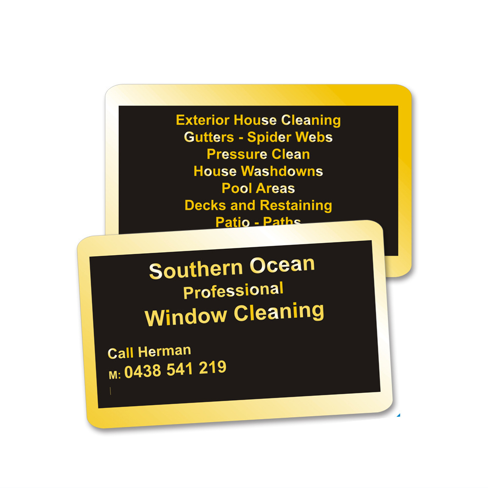 Custom Full Color Plastic PVC Visiting Name Card Black Business Card Printing