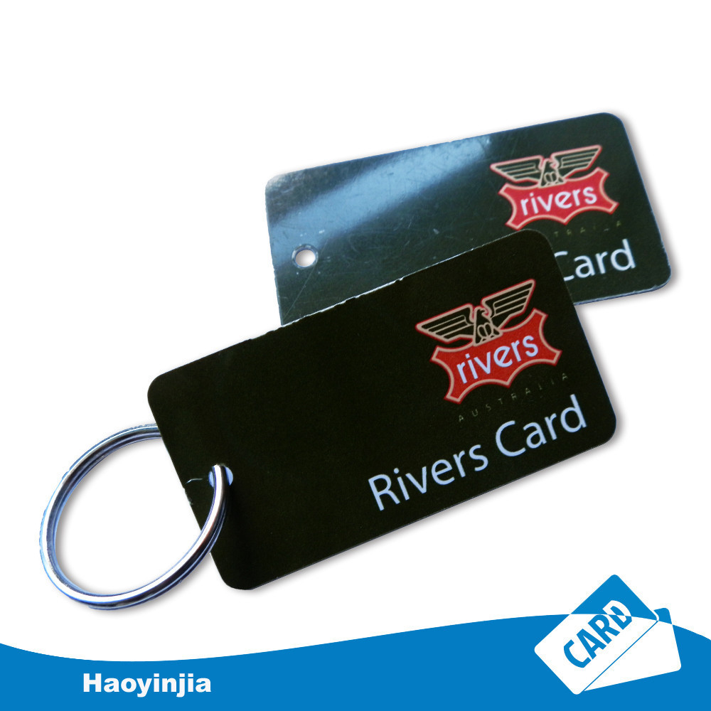 Customized Plastic Card with QR Code Keychain