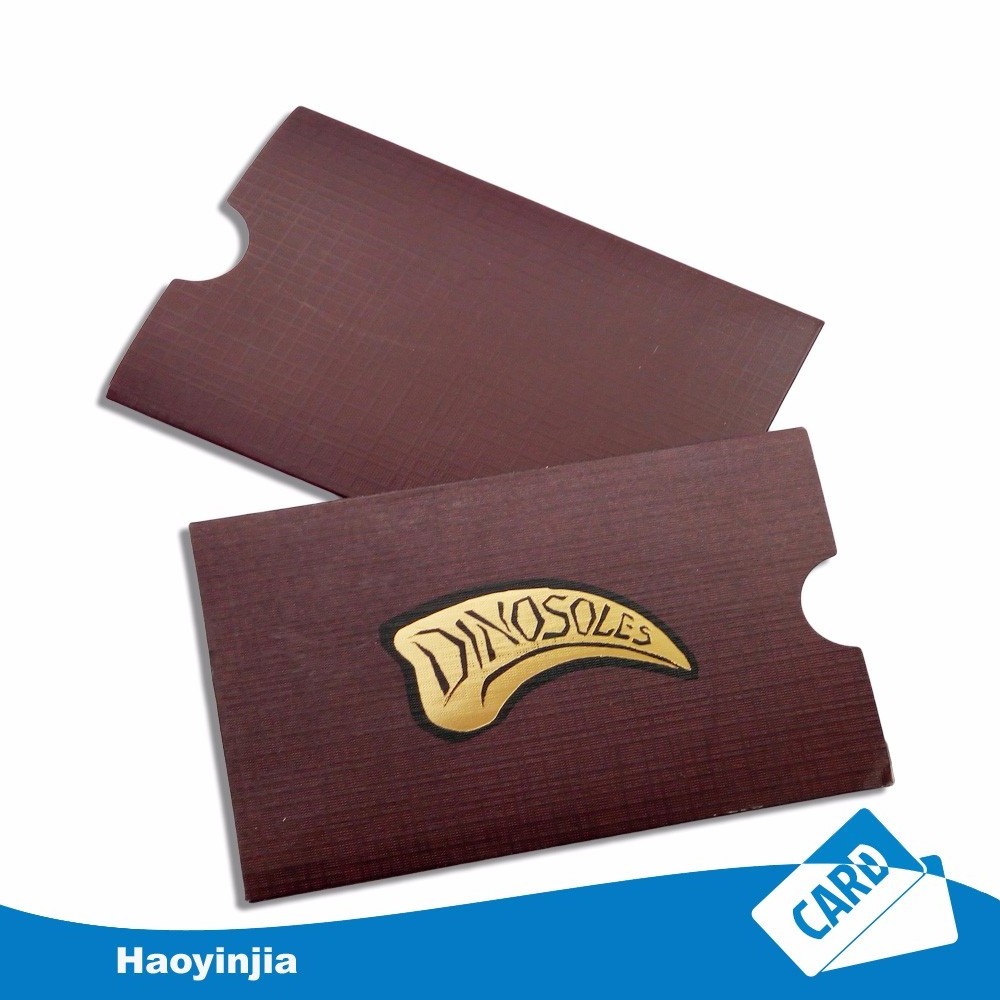 Custom logo printing hotel room key card sleeve / cover keycard holder