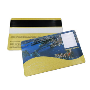 Glittering golden background plastic pvc material membership VIP cards gift discount cards