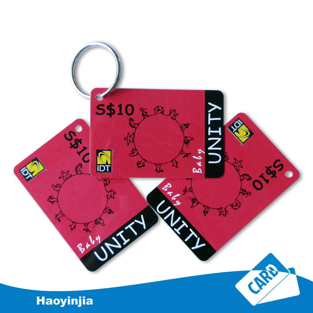 Customized Plastic Card with QR Code Keychain