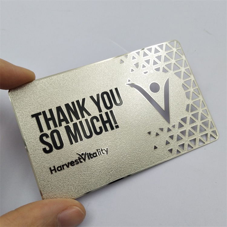 Factory high quality customized logo printing stainless steel grinder card laser engraving metal card