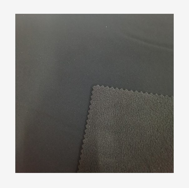 88% Nylon 12% Spandex 40D Elastic Nylon Plain bonded with micro fleece 4 way stretch breathable softshell fabric