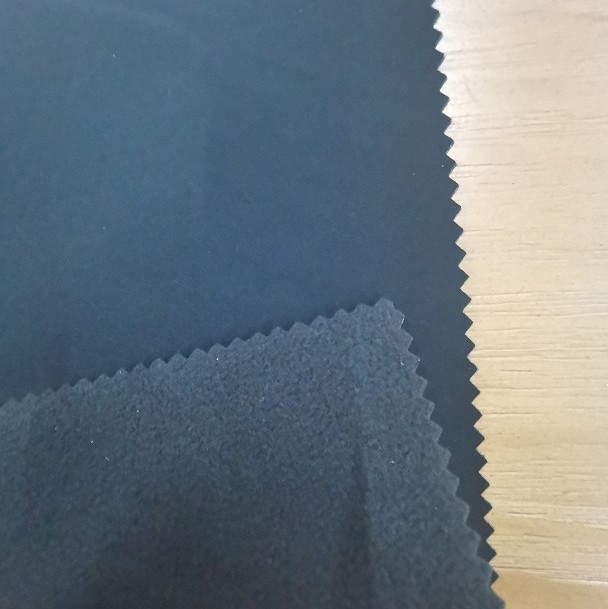 88% Nylon 12% Spandex 40D Elastic Nylon Plain bonded with micro fleece 4 way stretch breathable softshell fabric