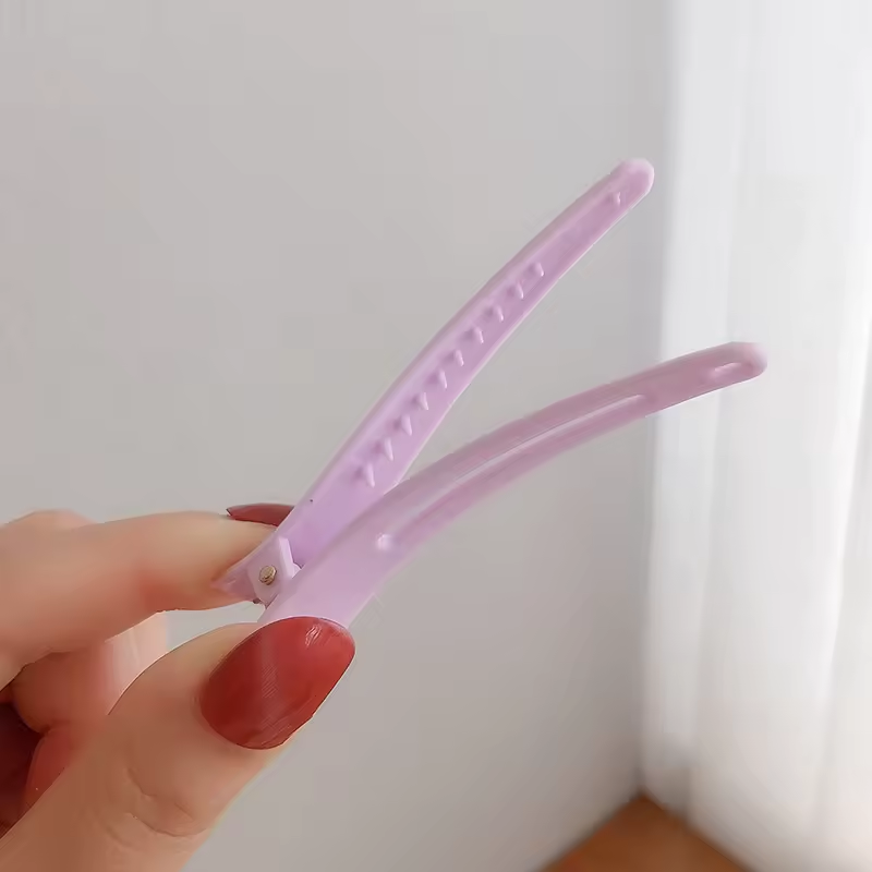 16 fashion cute candy color daily usage crocodile alligator bangs makeup salon plastic hair pin duckbill duck bill hair clips