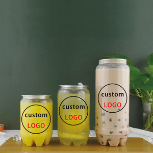 Easy to pull Can Drink Tea Juice Milk Container Plastic Soda Coffee Bottle Disposable 250ML 330ML 500ML  PET Transparent