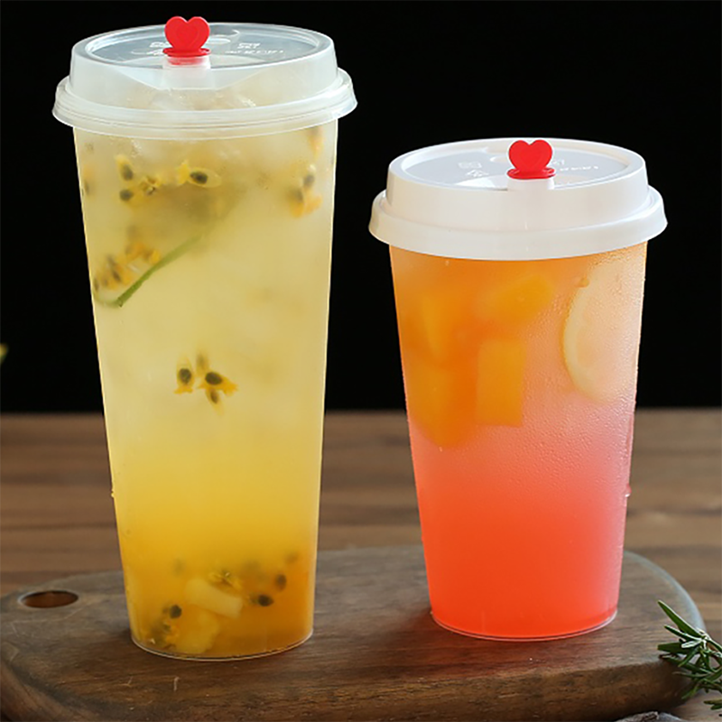 Plastic Cup of Milk Tea Cup Milk Tea Cup Bubble Transparent 500ML 700M Material Beverage